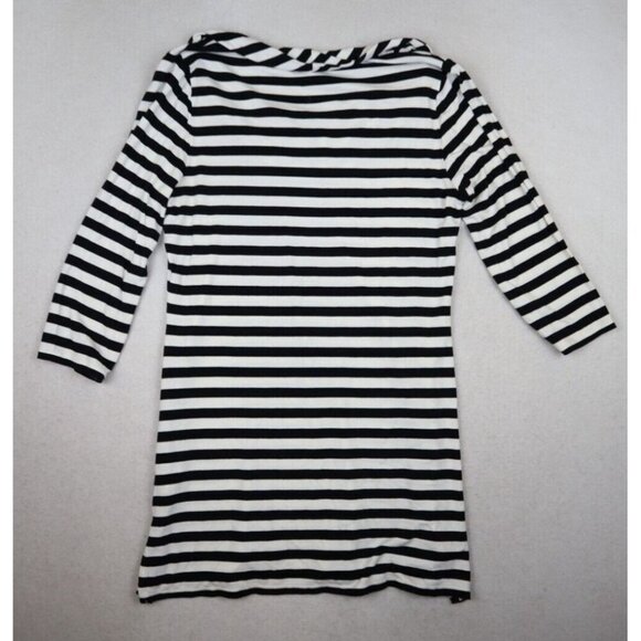 WHITE HOUSE BLACK MARKET - WOMEN'S STRIPED 3/4 SLEEEVE STRETCH KNIT TUNIC TOP S - Picture 5 of 6